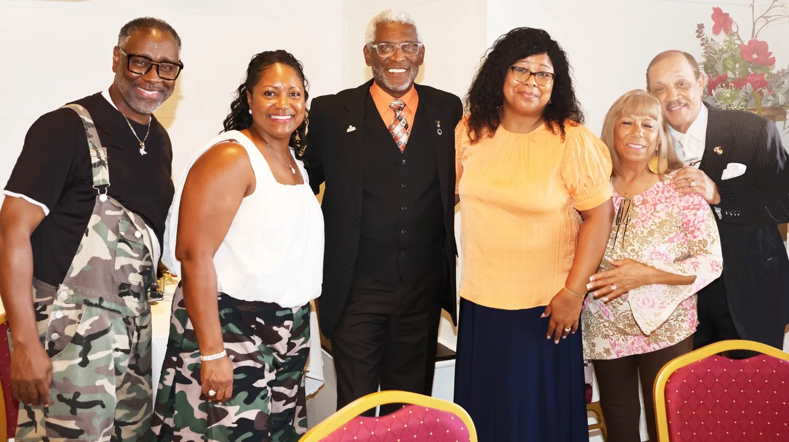 Guests posing together at Sunday brunch at The Venue Clermont